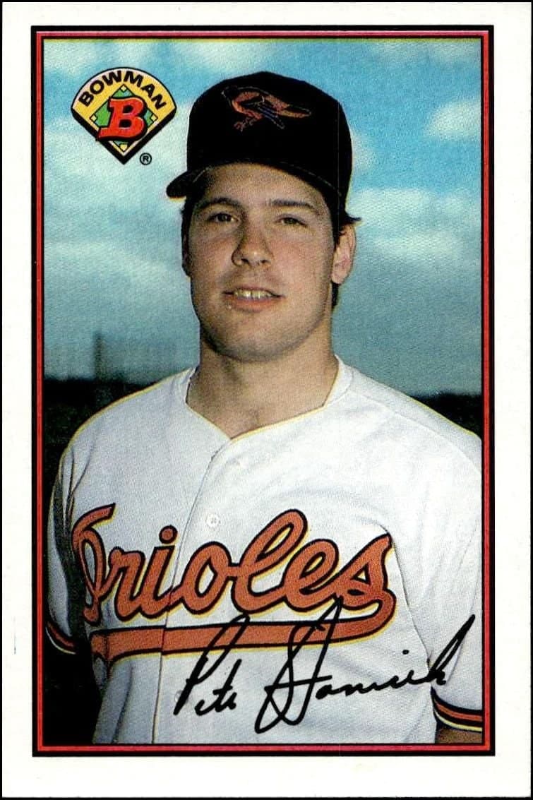 Pete Stanicek 1989 Bowman Pete Stanicek #14 baseball trading card front