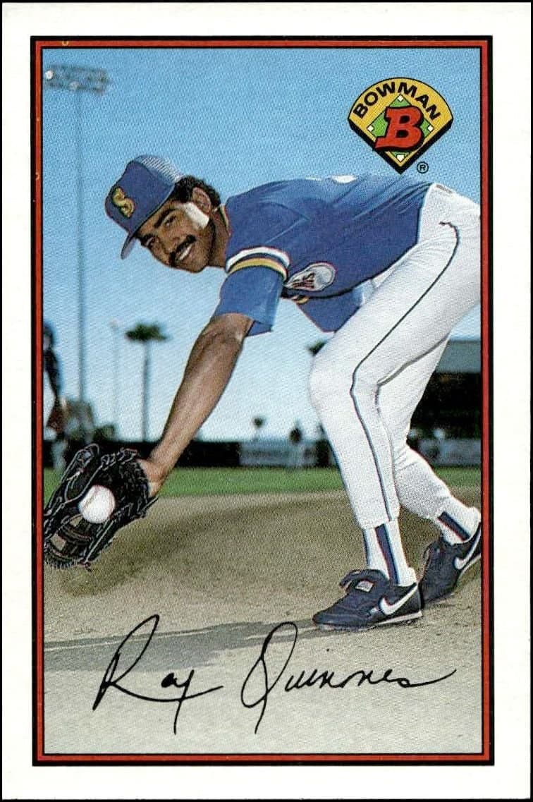Rey Quinones 1989 Bowman #213 Baseball Trading Card - Front 1989 Bowman Rey Quinones #213 baseball trading card front