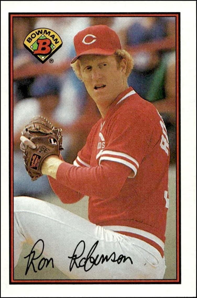 Ron Robinson 1989 Bowman Ron Robinson #303 baseball trading card front