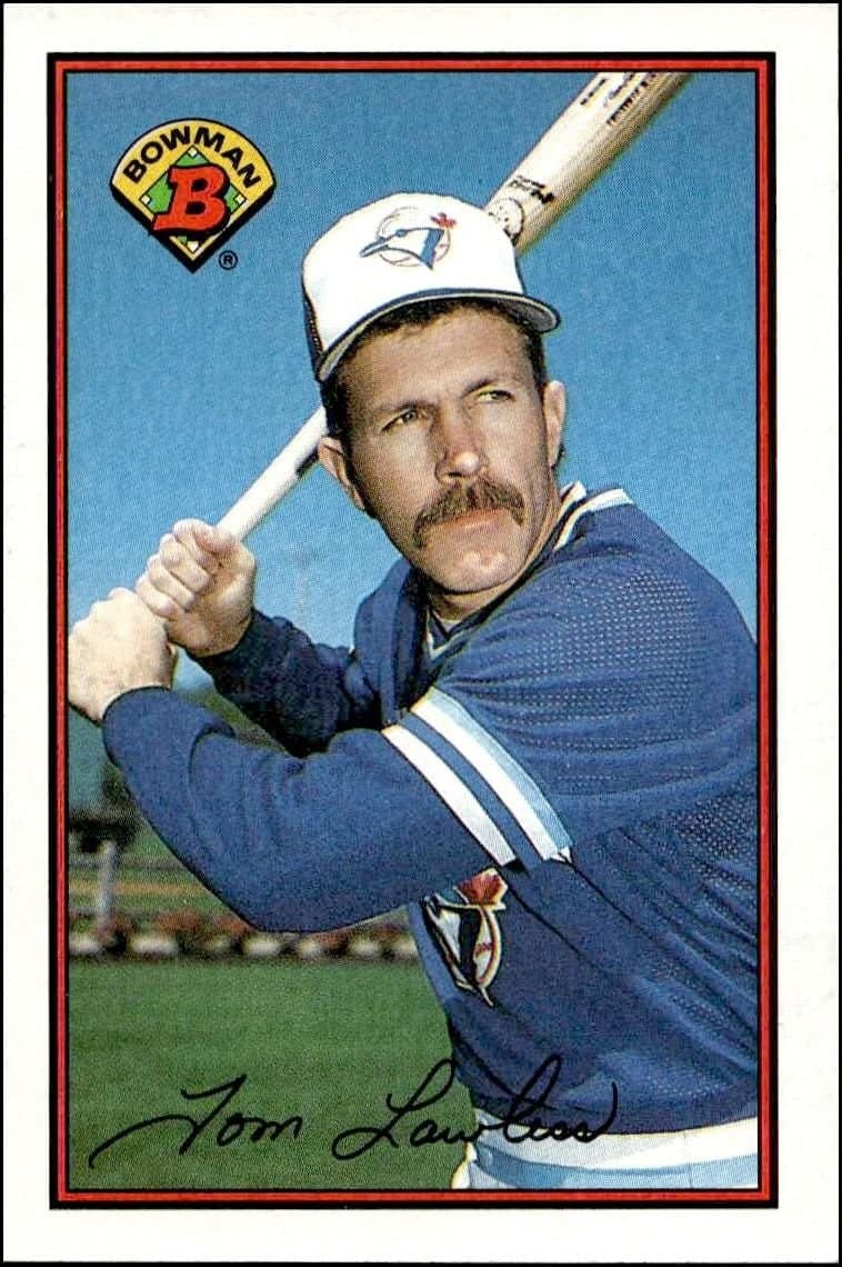 Tom Lawless 1989 Bowman Tom Lawless #255 baseball trading card front