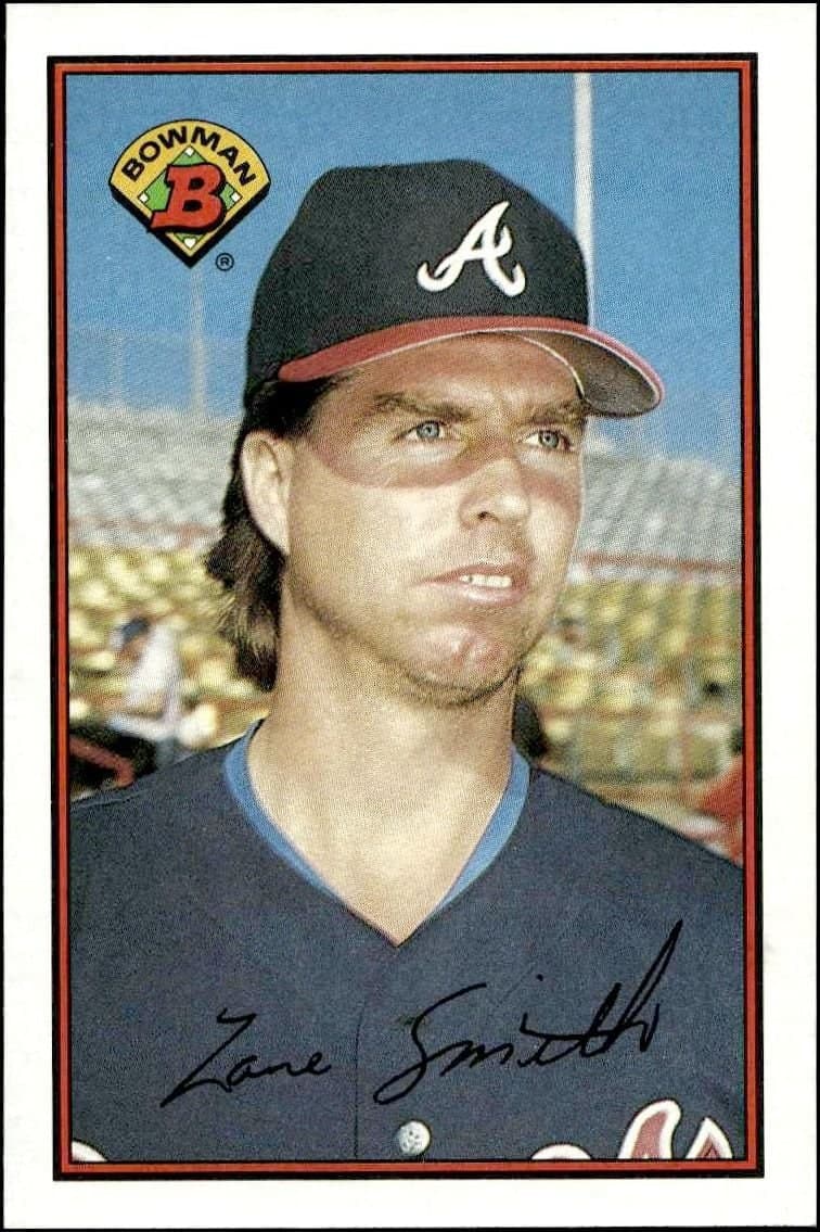 Zane Smith 1989 Bowman #262 Baseball Trading Card - Front 1989 Bowman Zane Smith #262 baseball trading card front
