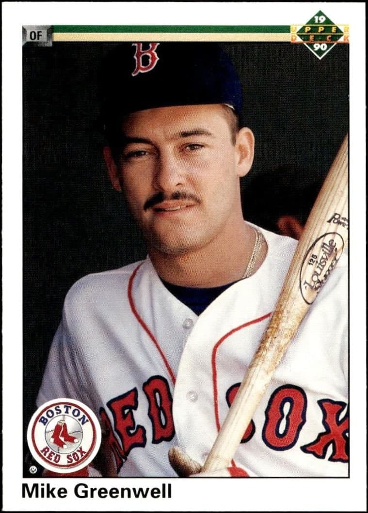 Mike Greenwell 1990 Upper Deck Mike Greenwell #354 baseball trading card front