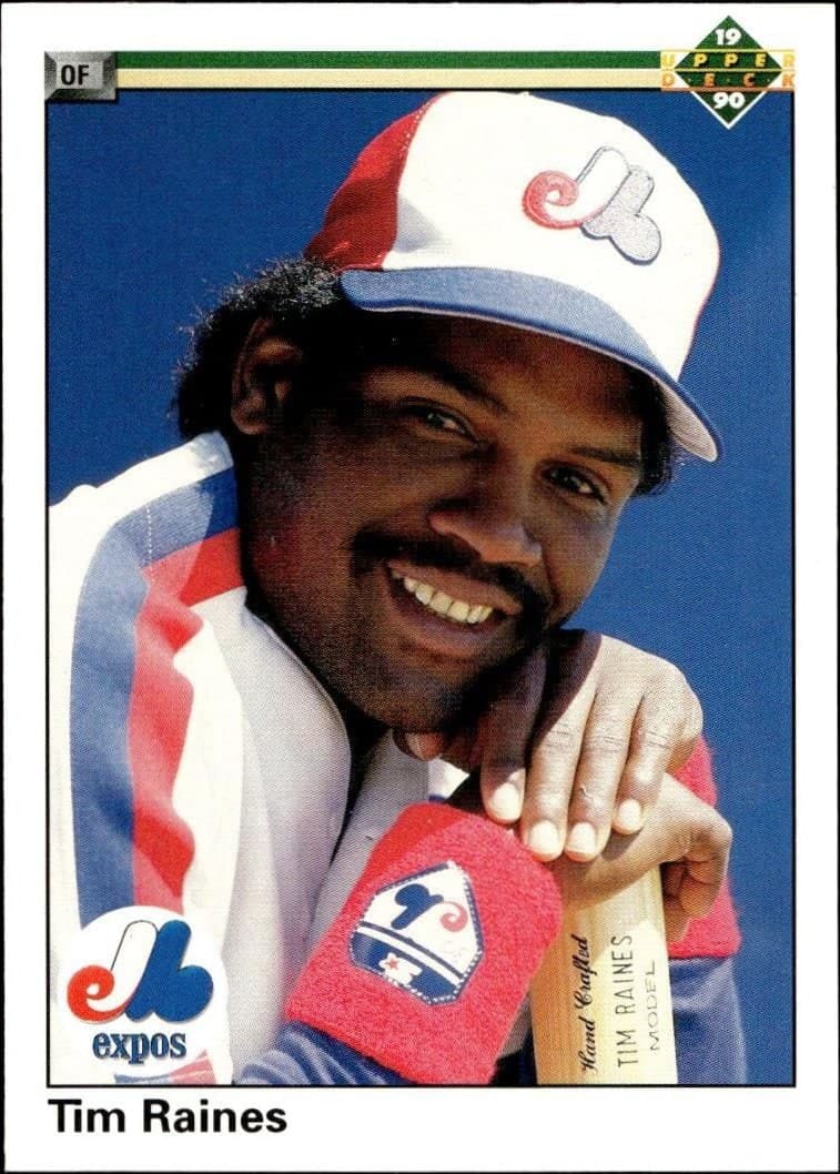 Tim Raines 1990 Upper Deck Tim Raines #177 baseball trading card front