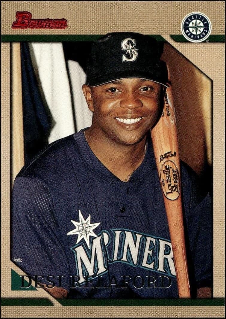 Desi Relaford 1996 Bowman Desi Relaford #186 baseball trading card front
