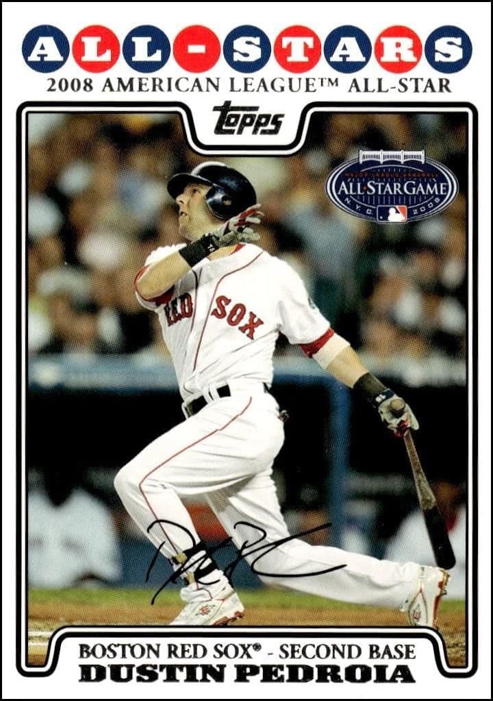 Dustin Pedroia 2008 Topps Updates & Highlights Dustin Pedroia #UH47 baseball trading card front