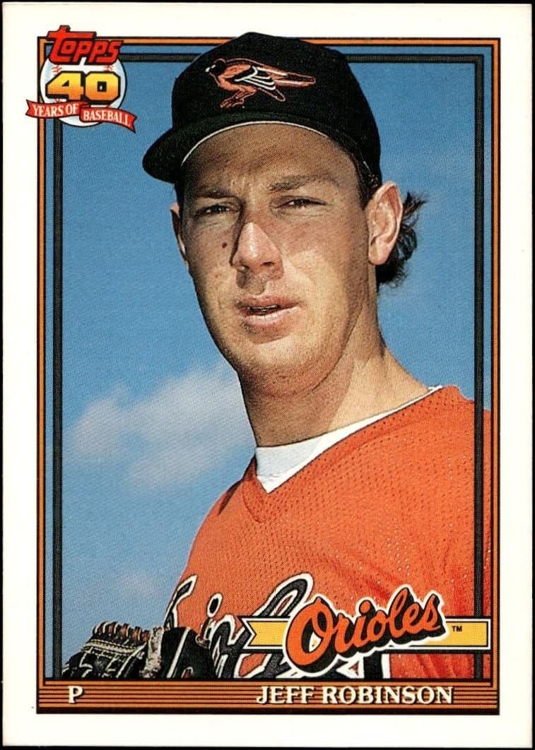 Jeff Robinson 1991 Topps Traded Jeff Robinson #100T baseball trading card front