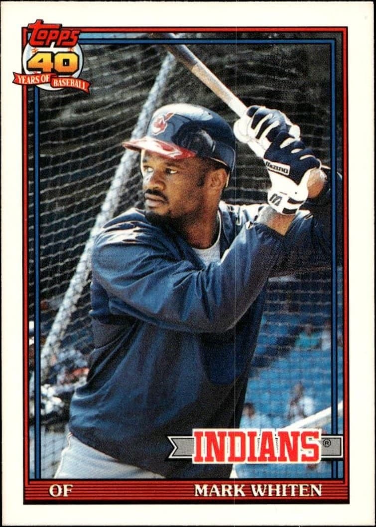 Mark Whiten 1991 Topps Traded Mark Whiten #126T baseball trading card front