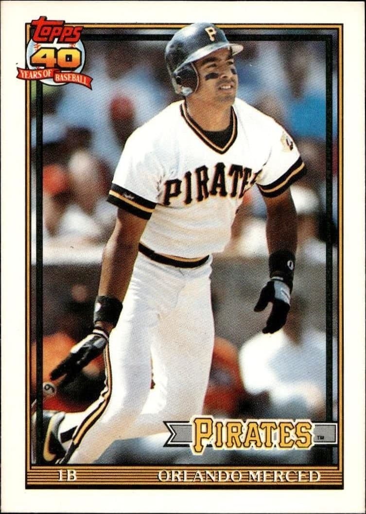 Orlando Merced 1991 Topps Traded Orlando Merced #81T baseball trading card front