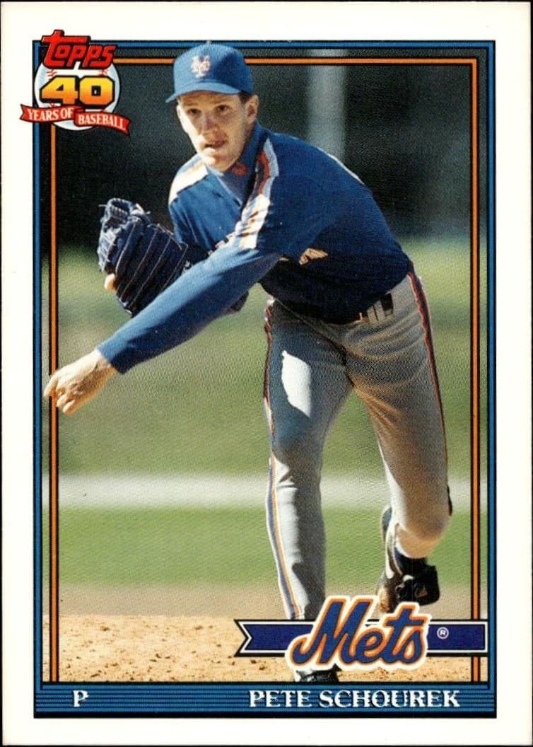 Pete Schourek 1991 Topps Traded Pete Schourek #106T baseball trading card front