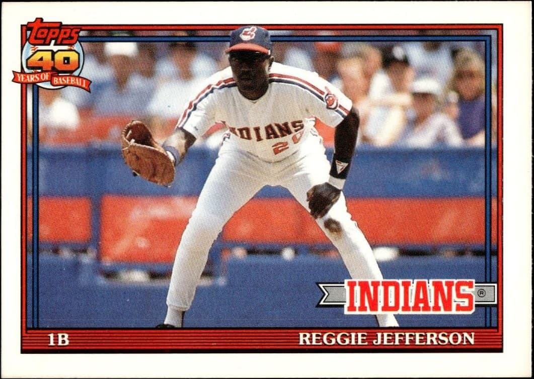 Reggie Jefferson 1991 Topps Traded Reggie Jefferson #60T baseball trading card front