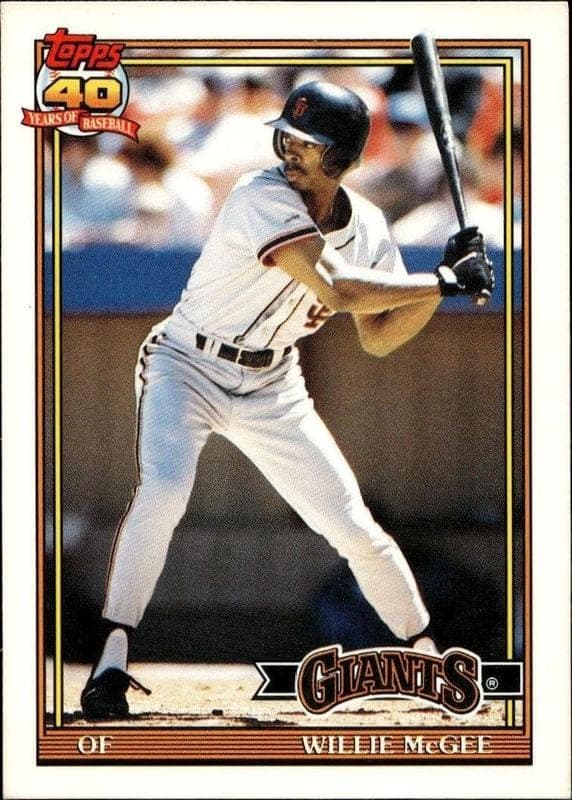1991 topps Willie McGee