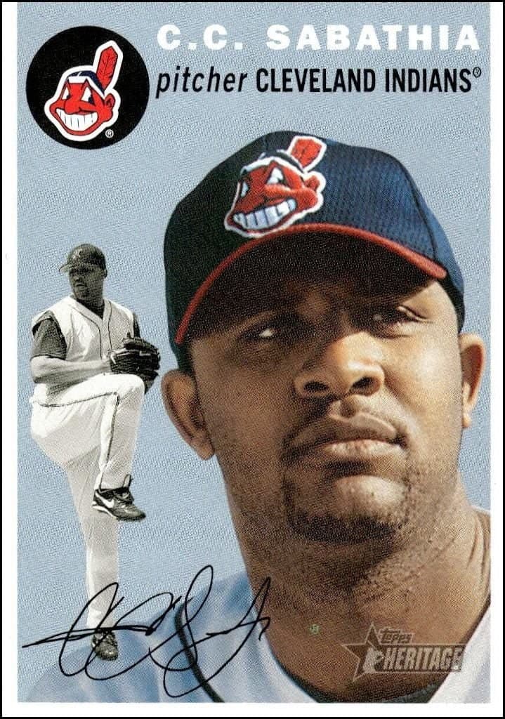 CC Sabathia 2003 Topps Heritage CC Sabathia #194 baseball trading card front