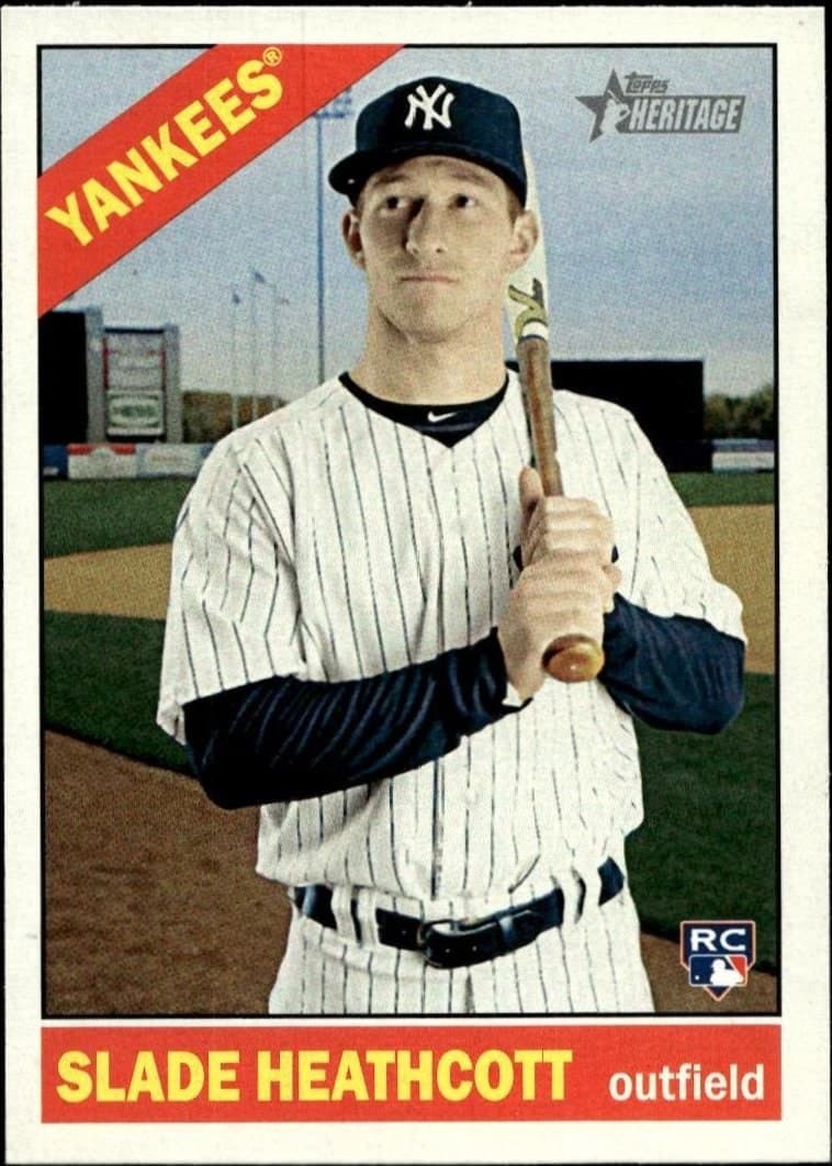 Slade Heathcott 2015 Topps Heritage Slade Heathcott #691 baseball trading card front