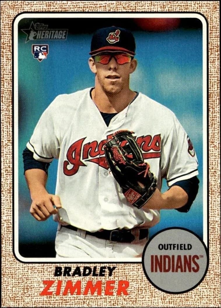Bradley Zimmer 2017 Topps Heritage Bradley Zimmer #576 baseball trading card front