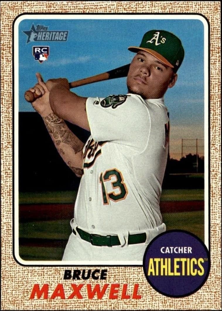 Bruce Maxwell 2017 Topps Heritage Bruce Maxwell #584 baseball trading card front