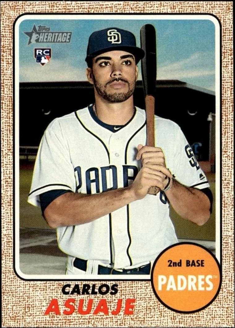 Carlos Asuaje 2017 Topps Heritage Carlos Asuaje #520 baseball trading card front