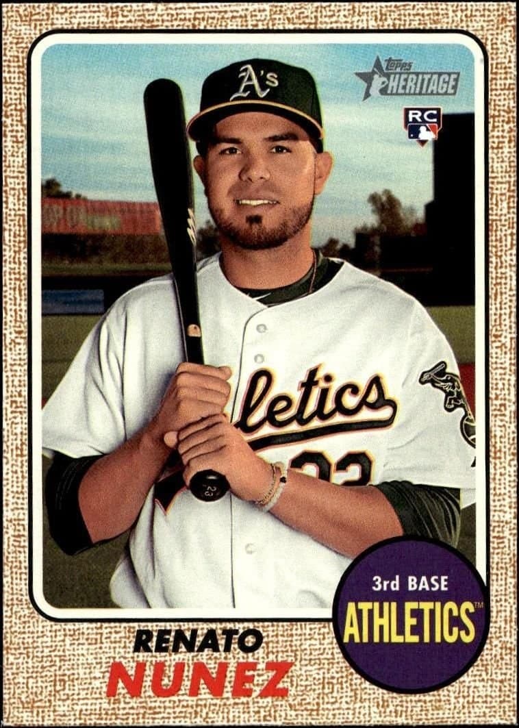Renato Nunez 2017 Topps Heritage Renato Nunez #599 baseball trading card front