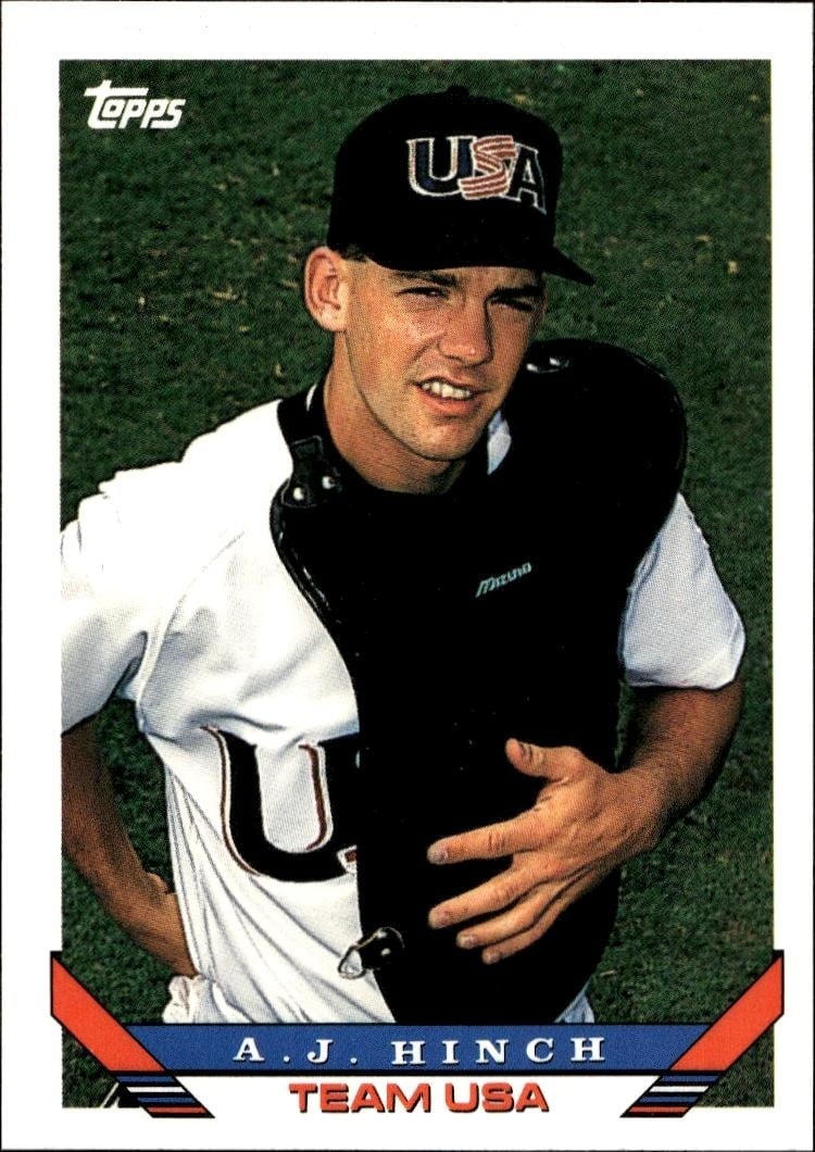 A.J. Hinch 1993 Topps Traded A.J. Hinch #12T baseball trading card front