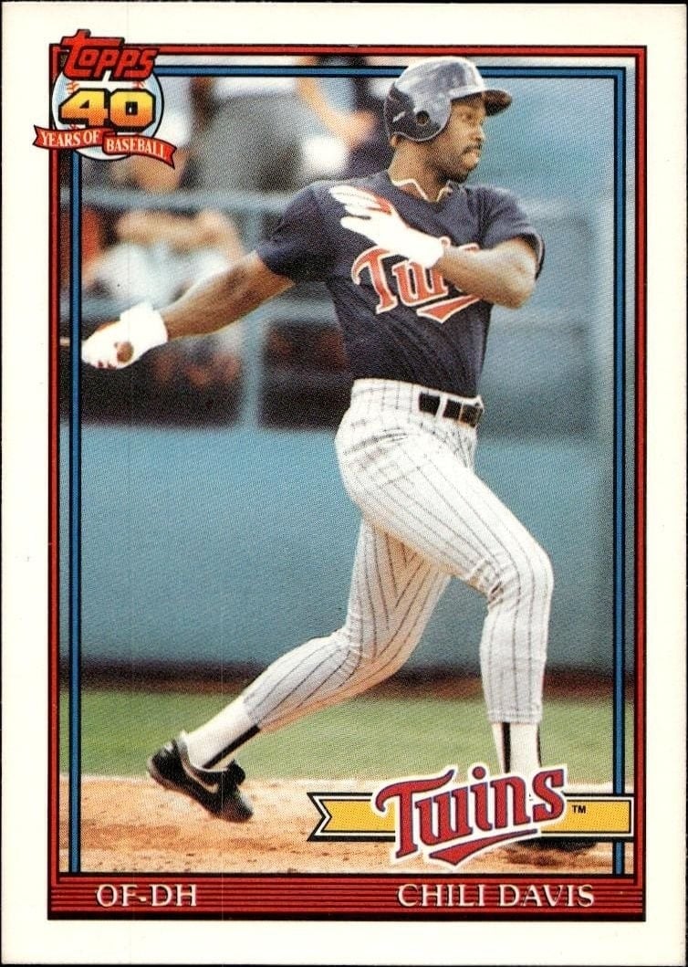 Chili Davis 1991 Topps Traded Chili Davis #27T baseball trading card front