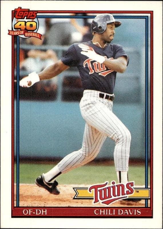 1991 Topps Traded Chili Davis #27T trading card