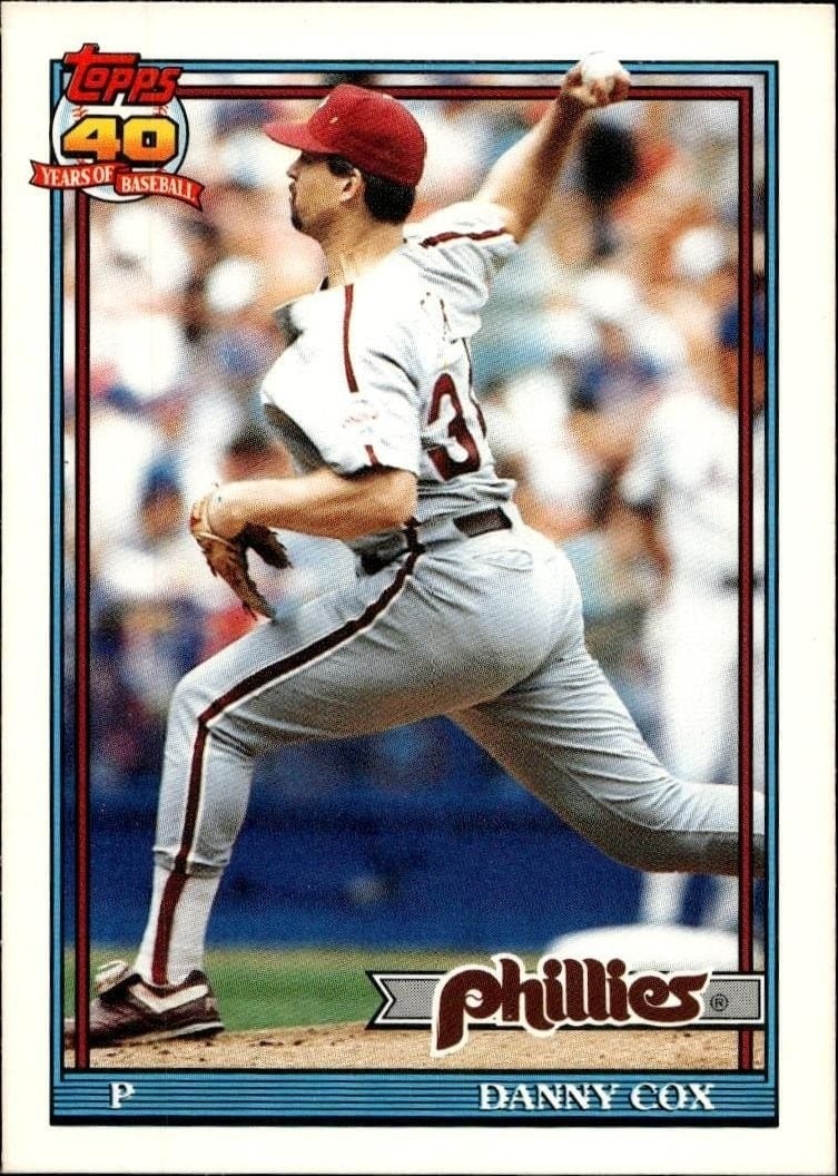 Danny Cox 1991 Topps Traded Danny Cox #25T baseball trading card front
