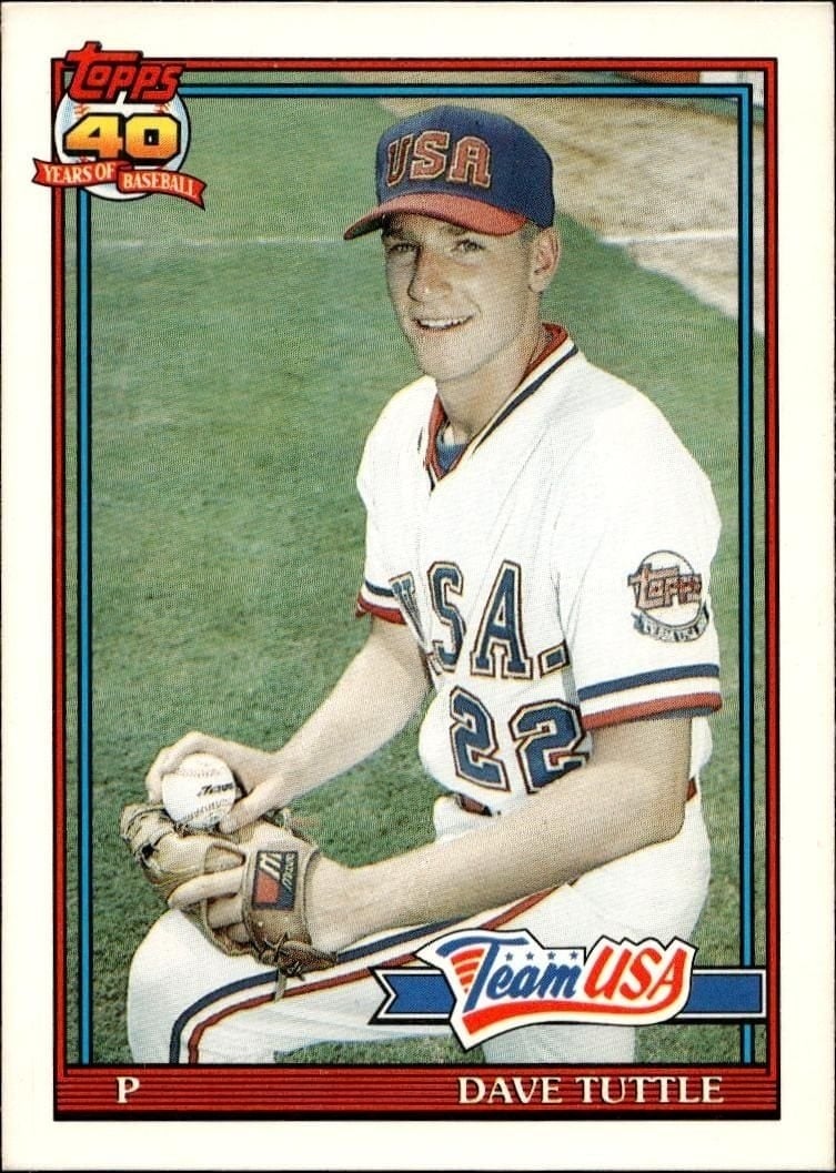 David Tuttle 1991 Topps Traded David Tuttle #122T baseball trading card front