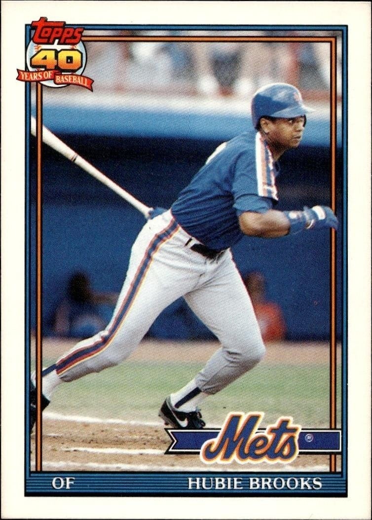 Hubie Brooks 1991 Topps Traded Hubie Brooks #14T baseball trading card front