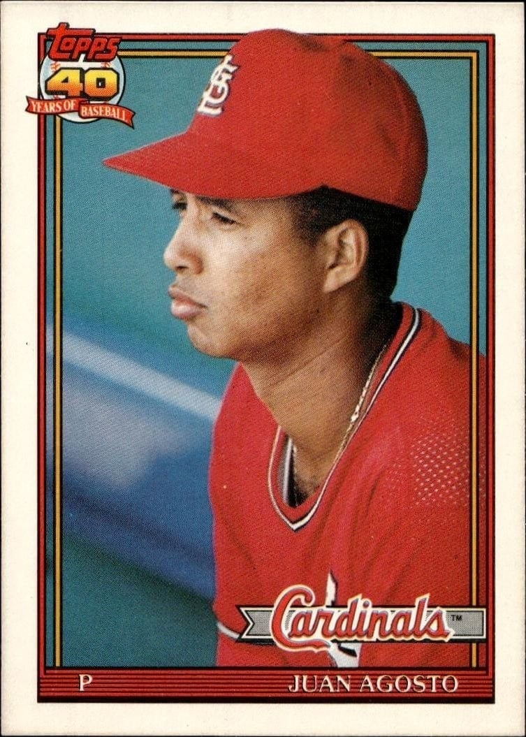 Juan Agosto 1991 Topps Traded Juan Agosto #1T baseball trading card front