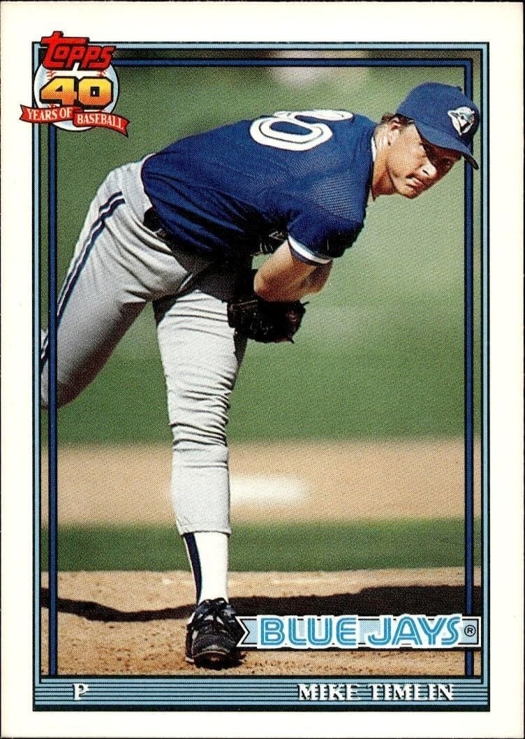 Mike Timlin 1991 Topps Traded Mike Timlin #121T baseball trading card front