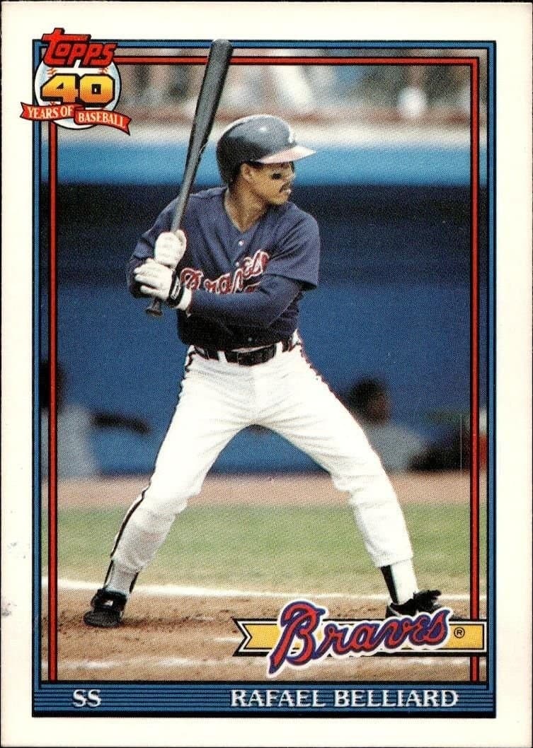 Rafael Belliard 1991 Topps Traded Rafael Belliard #9T baseball trading card front