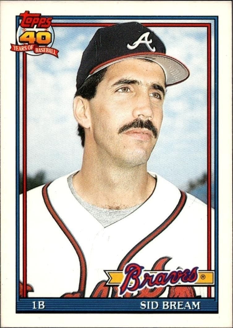 Sid Bream 1991 Topps Traded Sid Bream #13T baseball trading card front