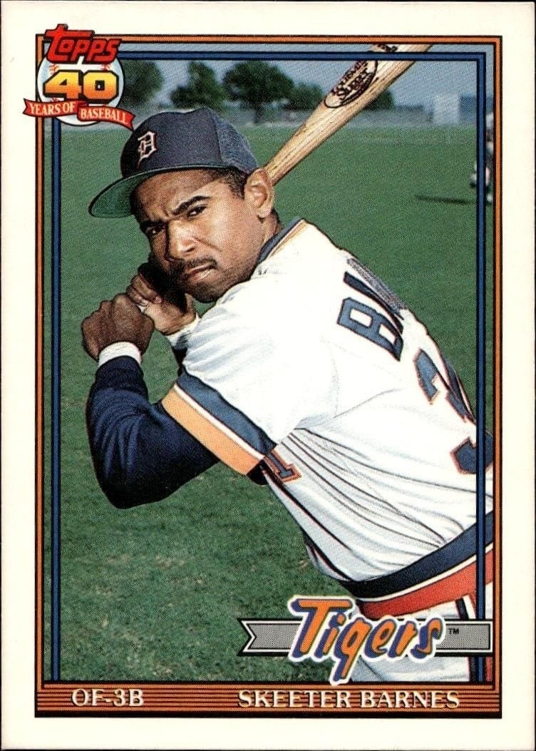 Skeeter Barnes 1991 Topps Traded Skeeter Barnes #5T baseball trading card front