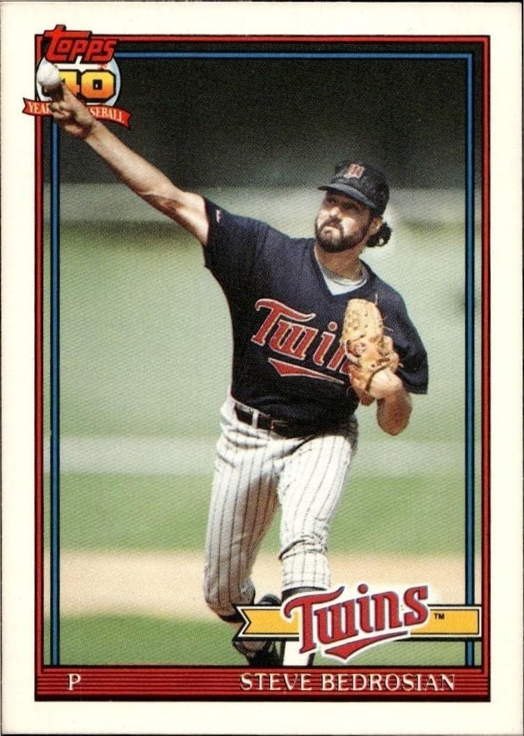 Steve Bedrosian 1991 Topps Traded Steve Bedrosian #6T baseball trading card front