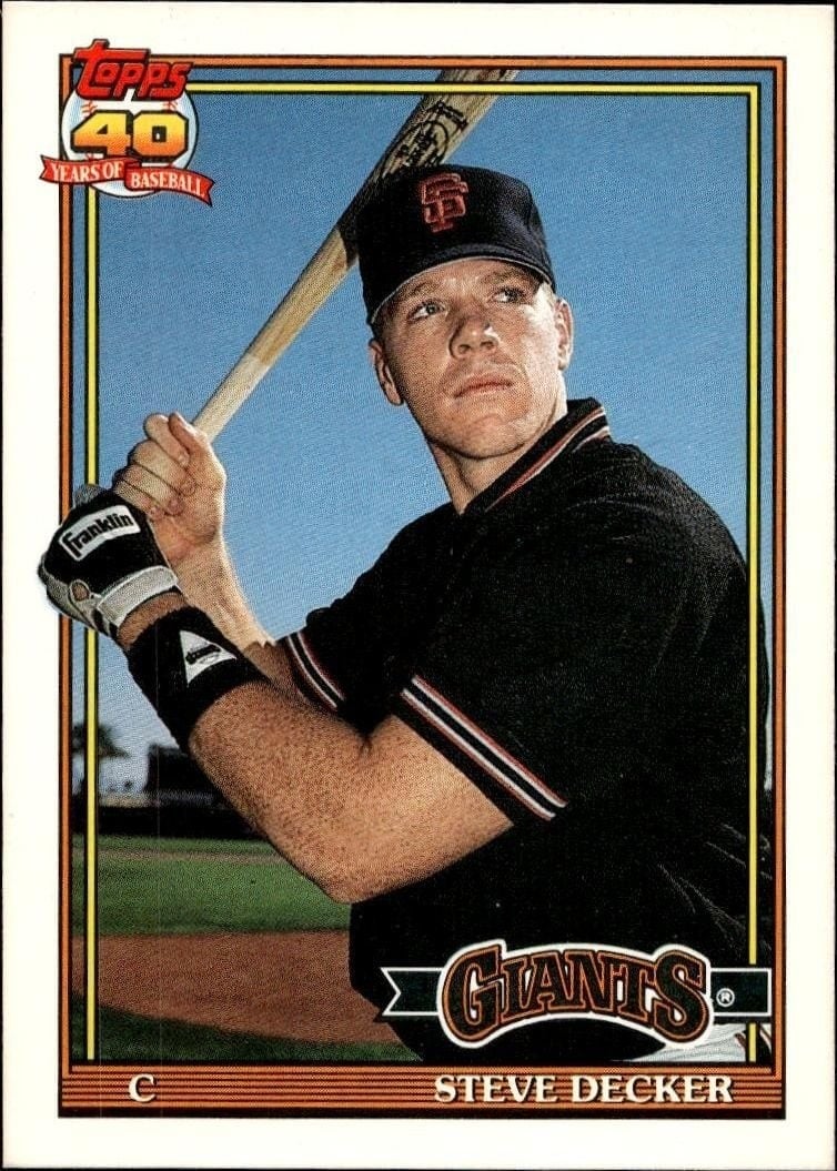 Steve Decker 1991 Topps Traded Steve Decker #29T baseball trading card front