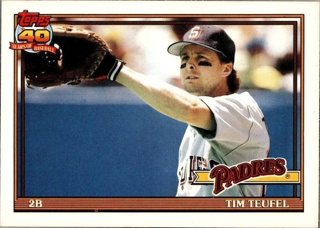 Tim Teufel 1991 Topps Traded Tim Teufel #120T baseball trading card front