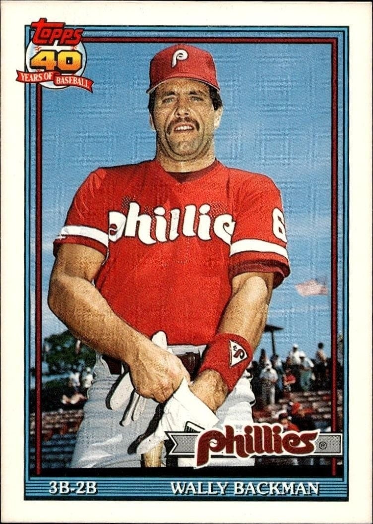 Wally Backman 1991 Topps Traded Wally Backman #3T baseball trading card front