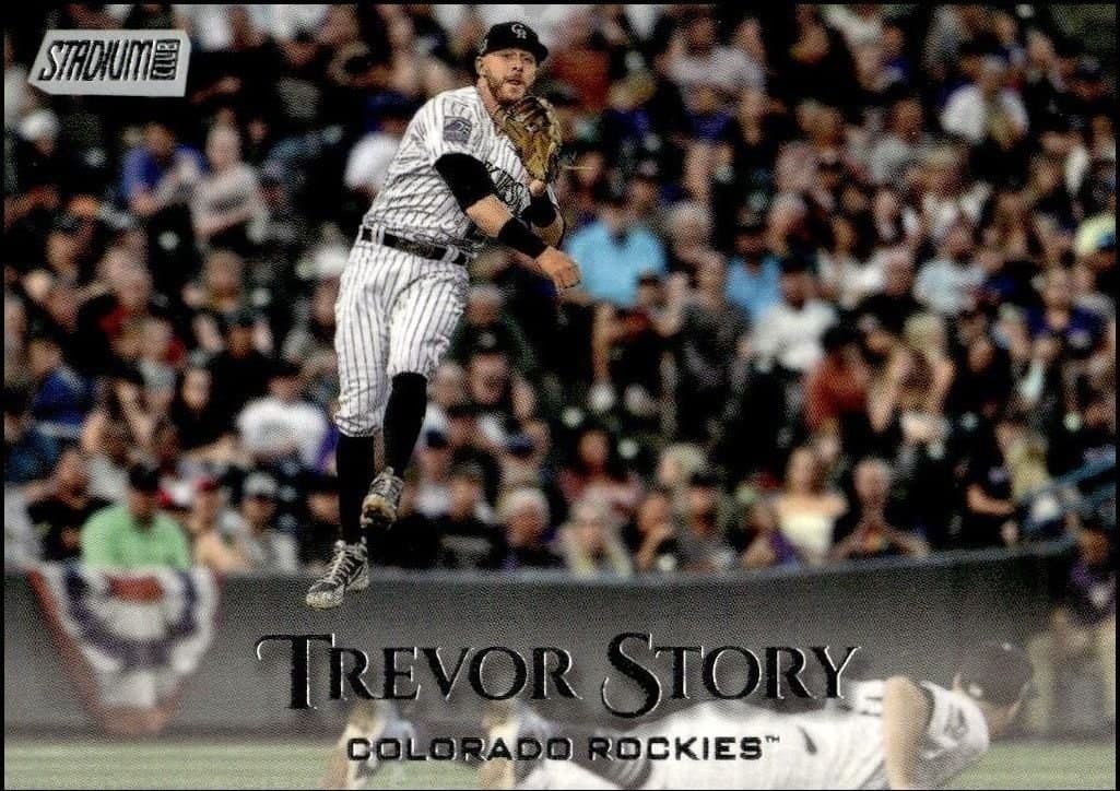 Trevor Story 2019 Topps Stadium Club #217 Baseball Trading Card - Front 2019 Topps Stadium Club Trevor Story #217 baseball trading card front