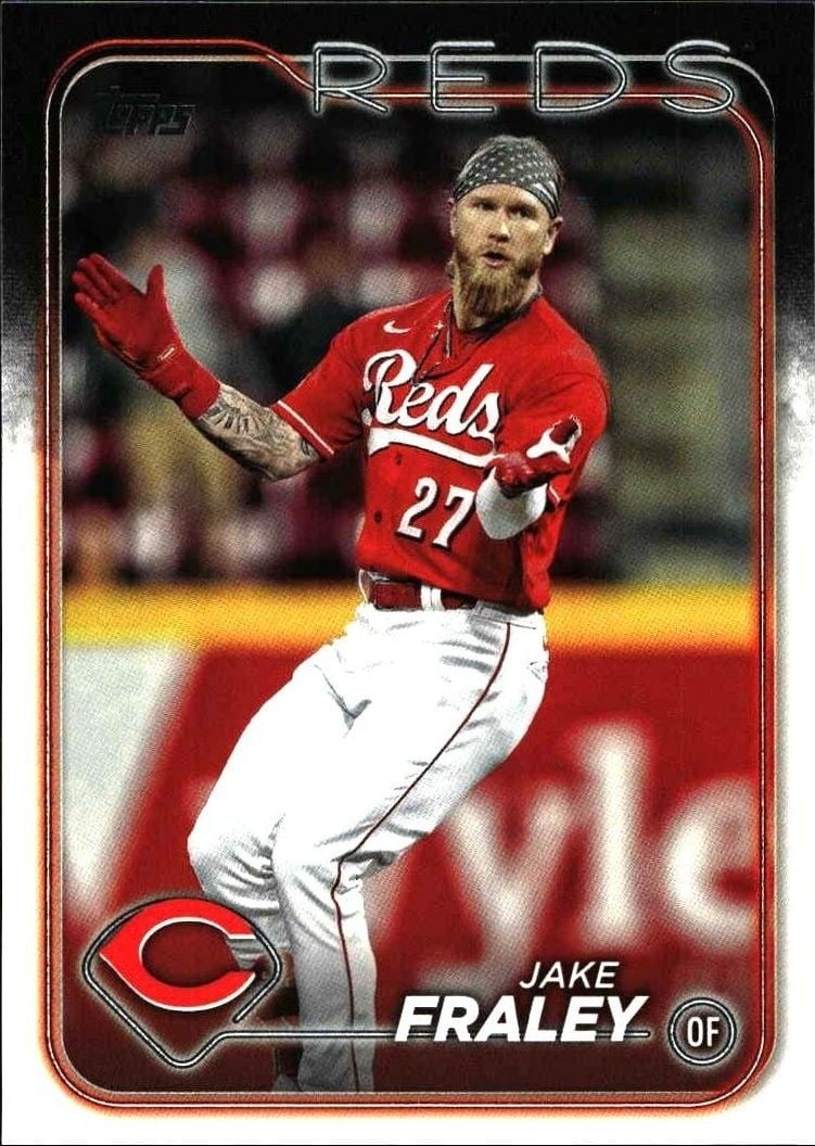 Jake Fraley 2024 Topps #261 Baseball Trading Card - Front 2024 Topps Jake Fraley #261 baseball trading card front