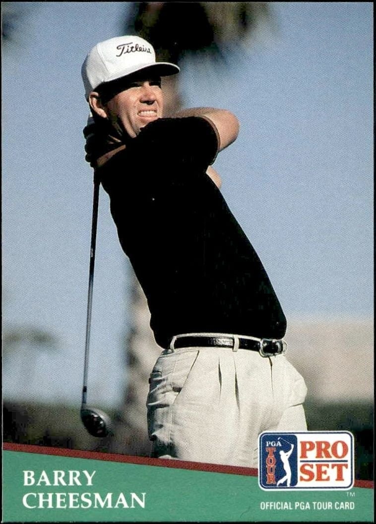 Barry Cheesman 1991 Pro Set Pga Tour #166 Golf Trading Card - Front 1991 Pro Set Pga Tour Barry Cheesman #166 golf trading card front