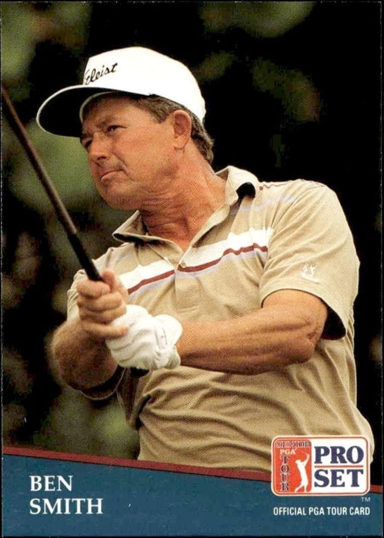 Ben Smith 1991 Pro Set Pga Tour #216 Golf Trading Card - Front 1991 Pro Set Pga Tour Ben Smith #216 golf trading card front