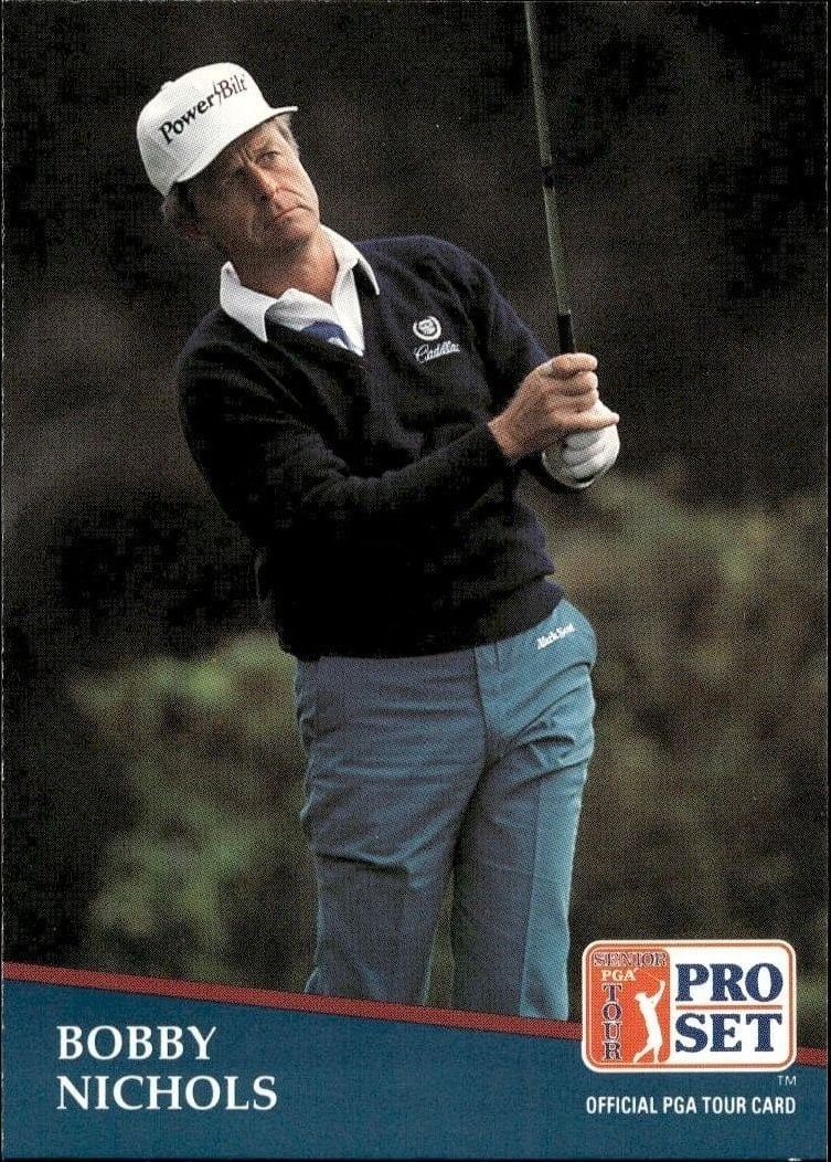 Bobby Nichols 1991 Pro Set Pga Tour #238 Golf Trading Card - Front 1991 Pro Set Pga Tour Bobby Nichols #238 golf trading card front