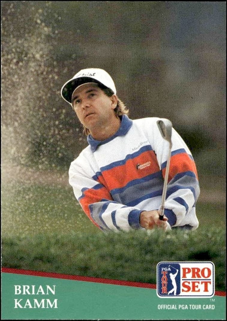 Brian Kamm 1991 Pro Set Pga Tour #34 Golf Trading Card - Front 1991 Pro Set Pga Tour Brian Kamm #34 golf trading card front