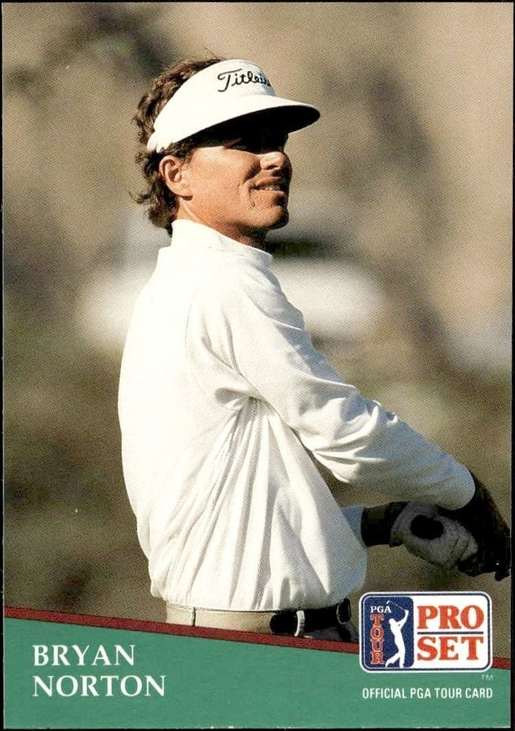 Bryan Norton 1991 Pro Set Pga Tour #52 Golf Trading Card - Front 1991 Pro Set Pga Tour Bryan Norton #52 golf trading card front