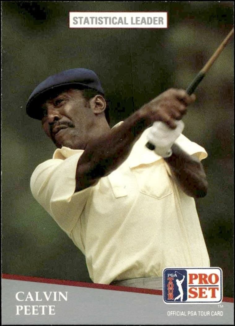 Calvin Peete 1991 Pro Set Pga Tour #271 Golf Trading Card - Front 1991 Pro Set Pga Tour Calvin Peete #271 golf trading card front