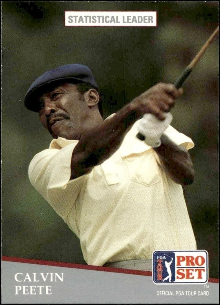 Calvin Peete 1991 Pro Set Pga Tour #271 Golf Trading Card - Front 1991 Pro Set Pga Tour Calvin Peete #271 golf trading card front
