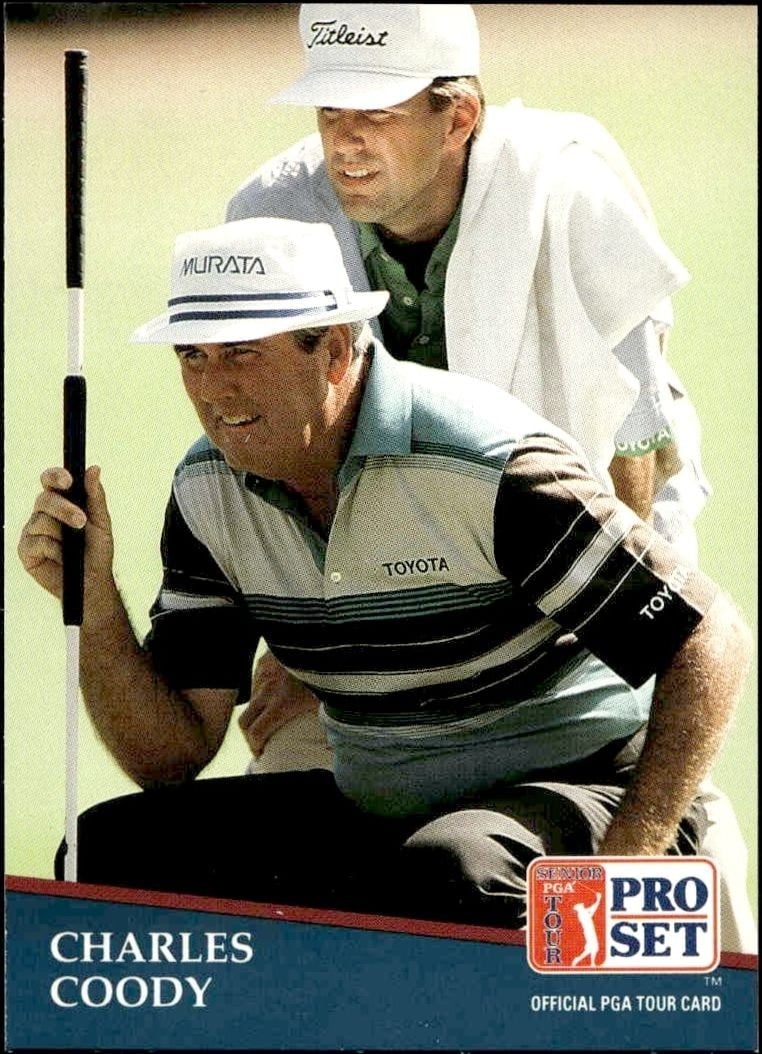 Charles Coody 1991 Pro Set Pga Tour #243 Golf Trading Card - Front 1991 Pro Set Pga Tour Charles Coody #243 golf trading card front