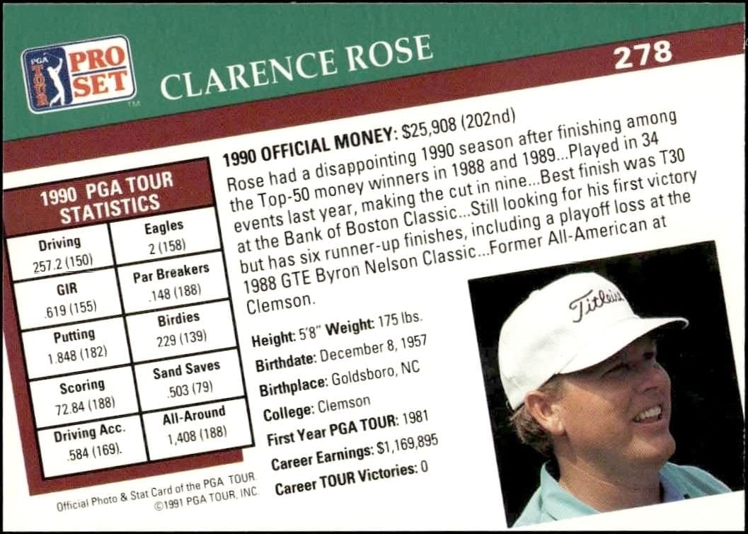 Clarence Rose - Back