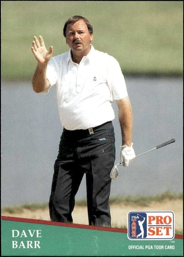 Dave Barr 1991 Pro Set Pga Tour #154 Golf Trading Card - Front 1991 Pro Set Pga Tour Dave Barr #154 golf trading card front