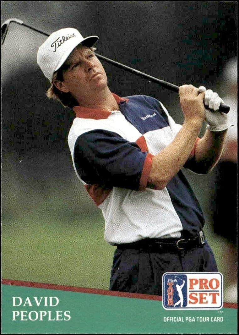 David Peoples 1991 Pro Set Pga Tour #37 Golf Trading Card - Front 1991 Pro Set Pga Tour David Peoples #37 golf trading card front