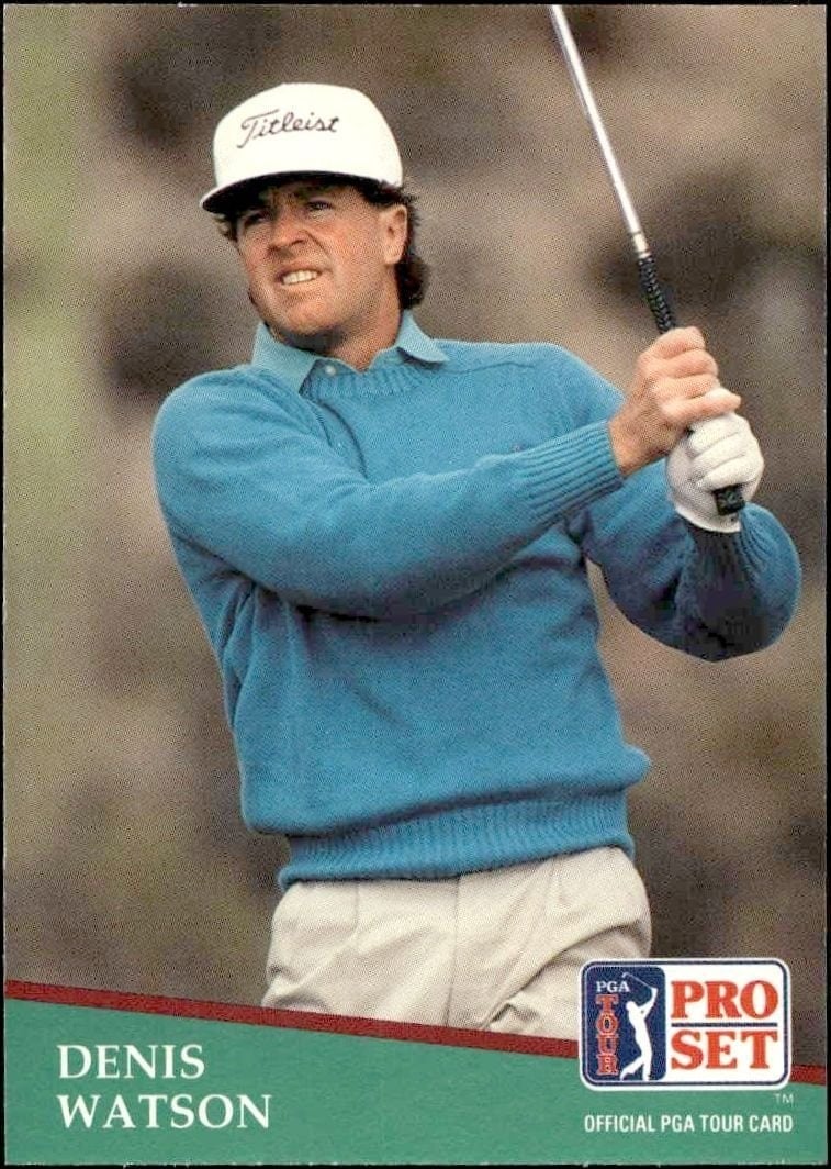 Denis Watson 1991 Pro Set Pga Tour #63 Golf Trading Card - Front 1991 Pro Set Pga Tour Denis Watson #63 golf trading card front